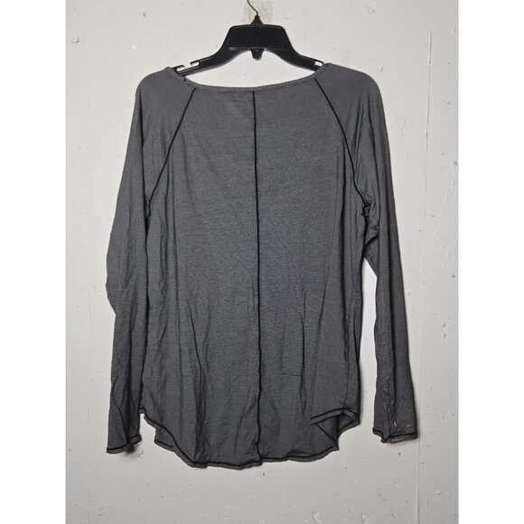 Athleta Womens Shanti Micro Stripe Long Sleeve Top XL Active Athletic Stretch - Picture 2 of 11